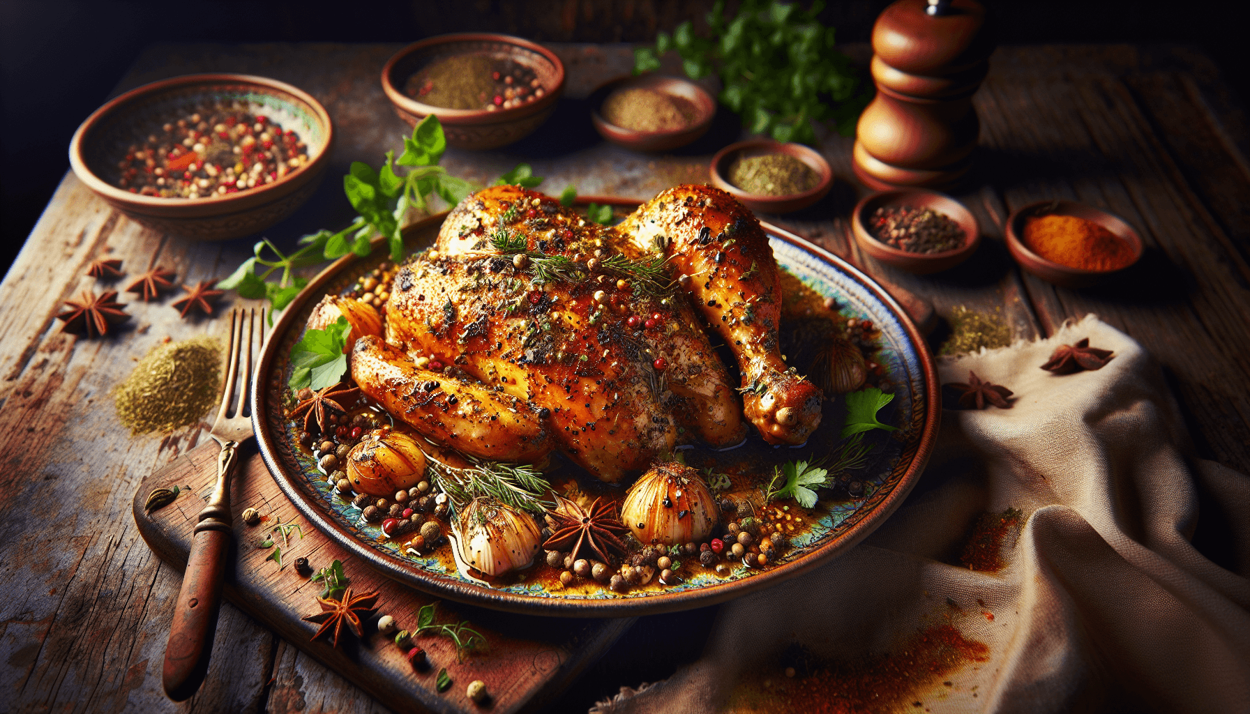 Chicken dish with Mediterranean spices