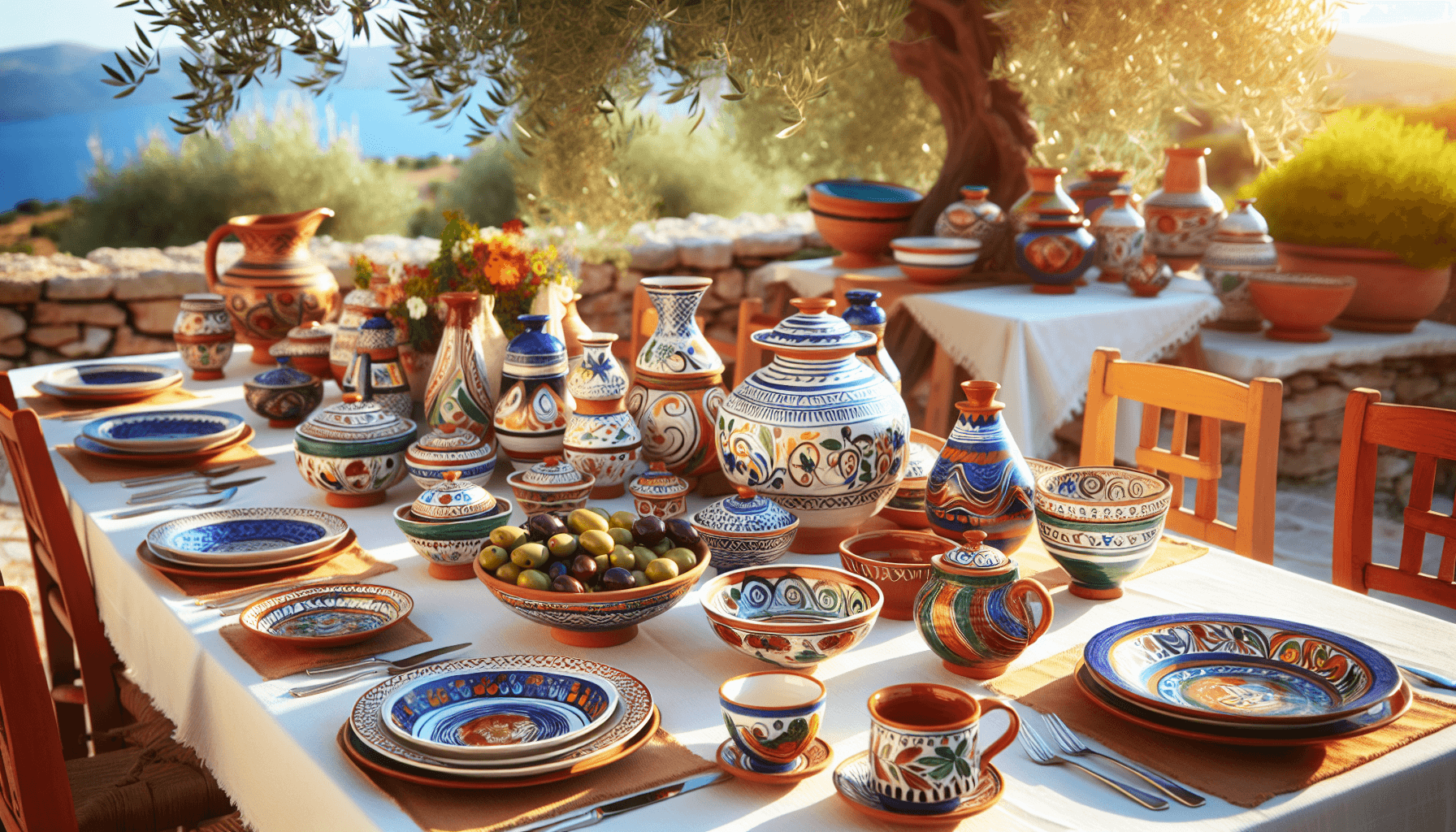 Traditional Greek table setting